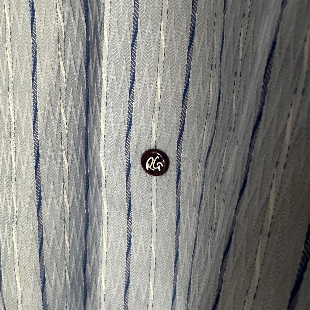 Robert Graham Men Tailored L/S Button Up Shirt Textured Large Flip Contrast Cuff - Picture 2 of 6